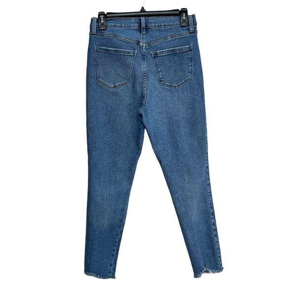 Celebrity Pink JRS SZ 7/28 Jeans Hi-Rise Stretch Frayed Hems Distressed Rip Blue - Picture 5 of 12